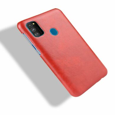 Защитный чехол Deexe Leather Back Cover для Samsung Galaxy M30s (M307) / Galaxy M21 (M215) - Red