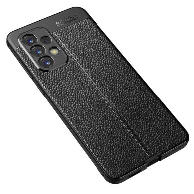 Защитный чехол Deexe Leather Cover для Samsung Galaxy A73 - Black