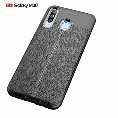 Защитный чехол Deexe Leather Cover для Samsung Galaxy M30 (M305) / A40s (A407) - Black