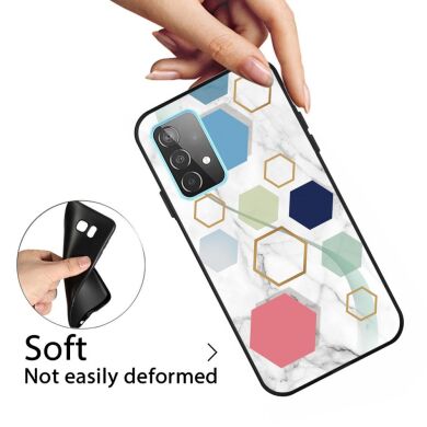 Защитный чехол Deexe Marble Series для Samsung Galaxy A72 (А725) - White / Pink