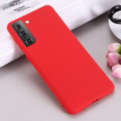 Защитный чехол Deexe Silicone Case для Samsung Galaxy S21 Plus - Red