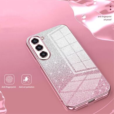 Защитный чехол Deexe Sparkles Cover для Samsung Galaxy S23 Plus (S916) - Transparent