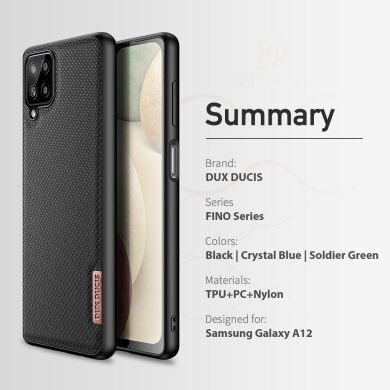 Защитный чехол DUX DUCIS FINO Series для Samsung Galaxy A12 (A125) / A12 Nacho (A127) / M12 (M127) - Black