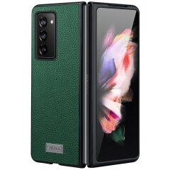 Защитный чехол SULADA Leather Case (FF) для Samsung Galaxy Fold 2 - Green