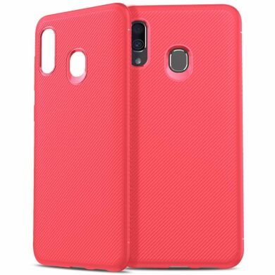 Защитный чехол UniCase Twill Soft для Samsung Galaxy A30 (A305) / A20 (A205) - Red