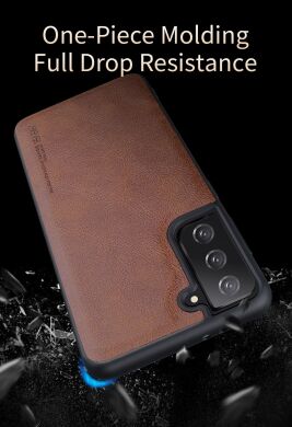 Защитный чехол X-LEVEL Leather Back Cover для Samsung Galaxy S21 (G991) - Brown