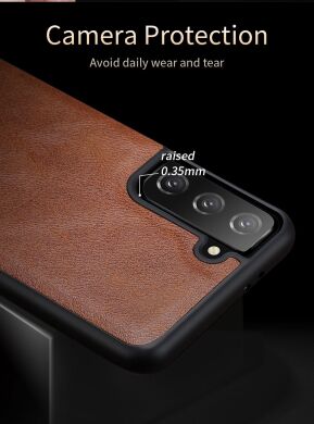 Защитный чехол X-LEVEL Leather Back Cover для Samsung Galaxy S21 (G991) - Black