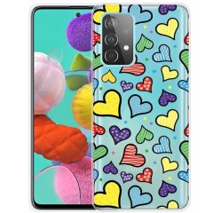 Силіконовий (TPU) чохол Deexe Pretty Glossy для Samsung Galaxy A13 (А135) - Colorful Hearts