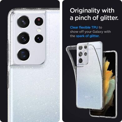 Защитный чехол Spigen (SGP) Liquid Crystal Glitter для Samsung Galaxy S21 Ultra (G998) - Crystal Quartz