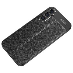 Защитный чехол Deexe Leather Cover для Samsung Galaxy A34 (A346) - Black