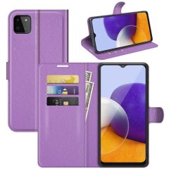 Чехол-книжка Deexe Book Type для Samsung Galaxy A22 5G (A226) - Purple