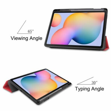 Чехол Deexe Smart Cover для Samsung Galaxy Tab S6 lite / S6 Lite (2022/2024) - Red
