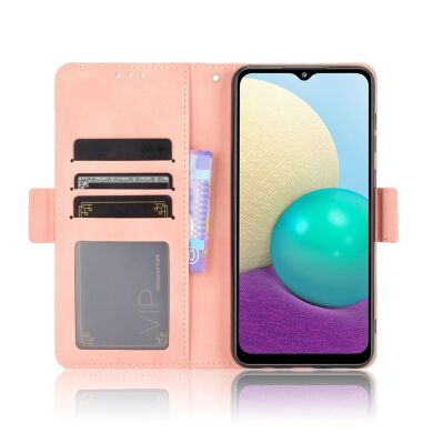 Чохол Deexe Wallet Stand для Samsung Galaxy A02 (A022) - Pink