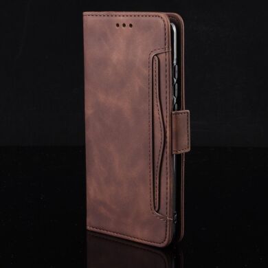 Чехол Deexe Wallet Stand для Samsung Galaxy A02s (A025) - Brown