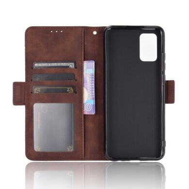 Чехол Deexe Wallet Stand для Samsung Galaxy A02s (A025) - Brown