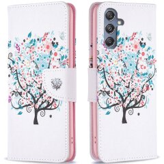 Чехол-книжка Deexe Color Wallet для Samsung Galaxy M34 (M346) - Flower Tree