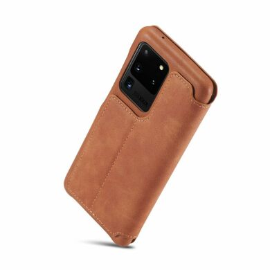 Чехол LC.IMEEKE Retro Style для Samsung Galaxy S20 Ultra (G988) - Brown