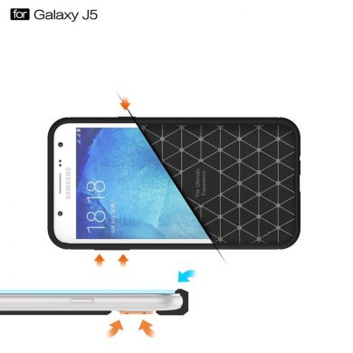 Захисний чохол UniCase Carbon для Samsung Galaxy J5 (J500), Черный