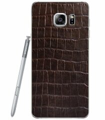 Шкіряна наклейка Glueskin Sodalite для Samsung Galaxy Note 5, Dark Brown Croco