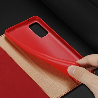 Кожаный чехол DUX DUCIS Wish Series для Samsung Galaxy S20 Plus (G985) - Red