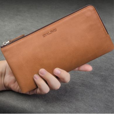 Кожаный чехол-портмоне QIALINO Modern Wallet для смартфонов - Brown
