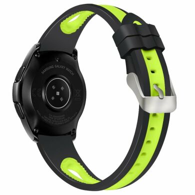 Ремешок UniCase Sport Style для Samsung Galaxy Watch 46mm / Watch 3 45mm / Gear S3 - Black / Green