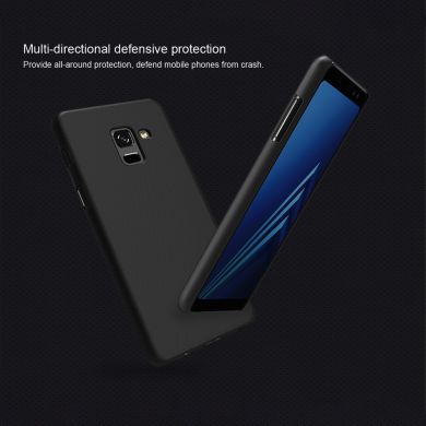 Пластиковый чехол NILLKIN Frosted Shield для Samsung Galaxy A8 + 2018 (A730) - Black