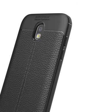 Защитный чехол Deexe Leather Cover для Samsung Galaxy J7 2017 (J730) - Black