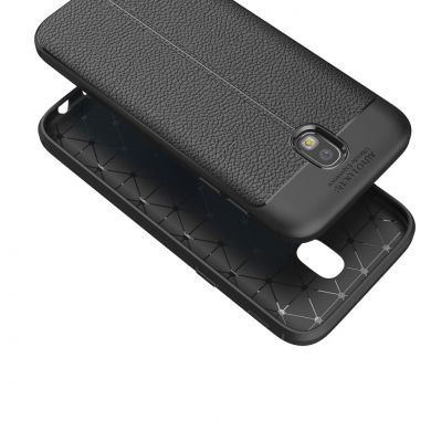 Защитный чехол Deexe Leather Cover для Samsung Galaxy J7 2017 (J730) - Black