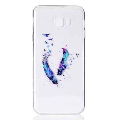 Силиконовый (TPU) чехол Deexe Pretty Glossy для Samsung Galaxy J4+ (J415) - Feathers