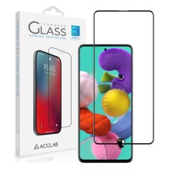 Защитное стекло ACCLAB Full Glue для Samsung Galaxy A51 (А515) - Black