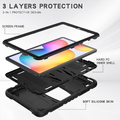 Защитный чехол Deexe Color Kickstand для Samsung Galaxy Tab S6 lite / S6 Lite (2022/2024) - Mint Green