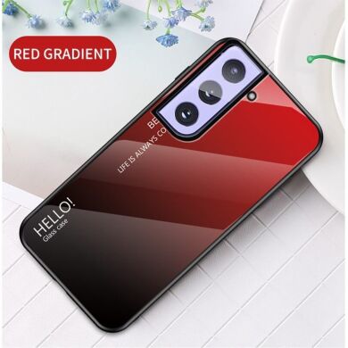 Защитный чехол Deexe Gradient Color для Samsung Galaxy S21 - Red / Black
