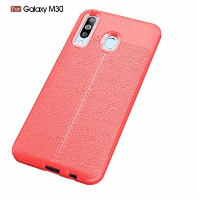 Защитный чехол Deexe Leather Cover для Samsung Galaxy M30 (M305) / A40s (A407) - Red