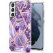 Защитный чехол Deexe Marble Pattern для Samsung Galaxy S21 FE (G990) - Dark Purple. Фото 1 из 4