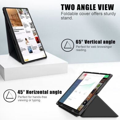 Чехол Deexe Origami Case для Samsung Galaxy Tab S8 Ultra (T900/T906) - Blackish Green