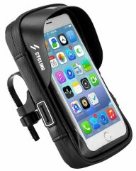 Велосипедный держатель UniHolder Waterproof Bicycle SZ-B17 для смартфонов с шириной корпуса до 80мм - Black
