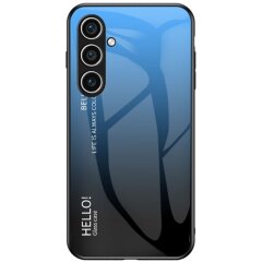 Защитный чехол Deexe Gradient Color для Samsung Galaxy S24 Plus - Black / Blue