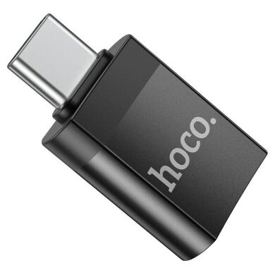 Адаптер Hoco UA17 Type-C Male to USB Female - Black