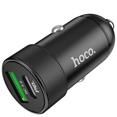 Автомобильное зарядное устройство Hoco Z32B PD + QC3.0 (27W, 4.5A) - Black
