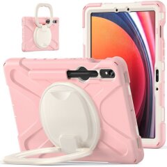 Защитный чехол Deexe Hand Grip для Samsung Galaxy Tab S7 / S8 / S9 (T870/T875/T700/T706/X710/X716) - Pink