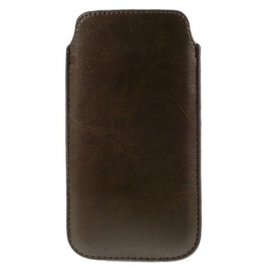 Чехол-карман Deexe Handy Pouch L для смартфонов шириной до 78мм - Brown