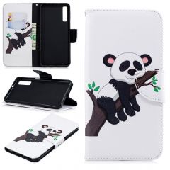 Чехол-книжка Deexe Color Wallet для Samsung Galaxy A7 2018 (A750) - Panda Climbing Tree