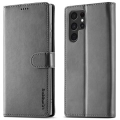 Чехол LC.IMEEKE Wallet Case для Samsung Galaxy S22 Ultra - Grey
