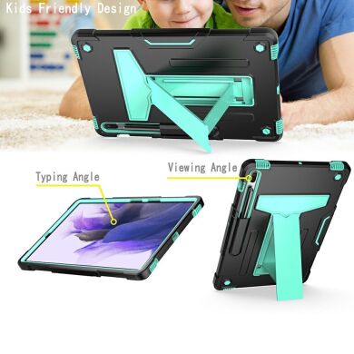 Чехол UniCase Hybrid Stand для Samsung Galaxy Tab S7 FE (T730/T736) - Black / Green