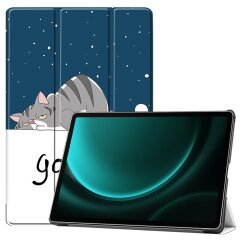 Чехол Deexe Life Style для Samsung Galaxy Tab S9 FE Plus (X610/616) - Cat