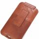 Кожаный чехол на пояс Deexe Pouch Case для смартфонов (размер: M) - Brown. Фото 5 из 10