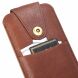 Кожаный чехол на пояс Deexe Pouch Case для смартфонов (размер: M) - Brown. Фото 4 из 10