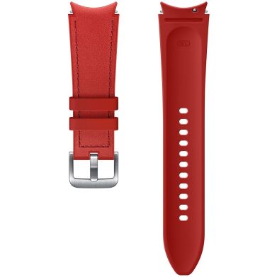 Оригинальный кожаный ремешок Hybrid Band (Size M/L) для Samsung Galaxy Watch 4 / 4 Classic / 5 / 5 Pro / 6 / 6 Classic (ET-SHR89LREGWW) - Red