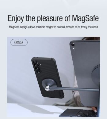 Пластиковый чехол NILLKIN Frosted Shield Pro Magnetic для Samsung Galaxy A55 (A556) - Black